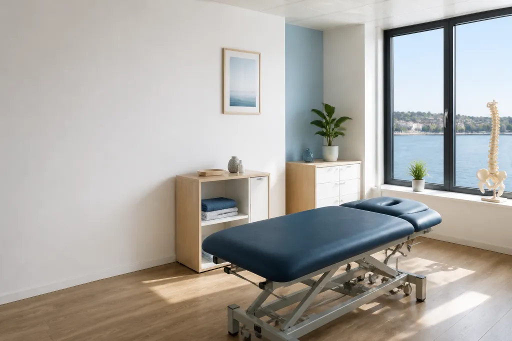 Cabinet d'ostéopathie calme et lumineux à Vannes